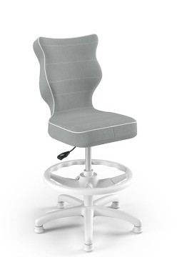 Drehstuhl Petit, für Körpergröße von 133 bis 159 cm – Grau