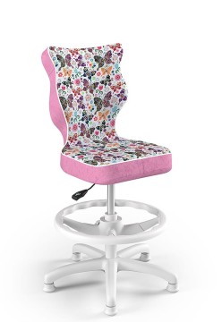 Drehstuhl Petit, für Körpergröße von 133 bis 159 cm – Schmetterlinge