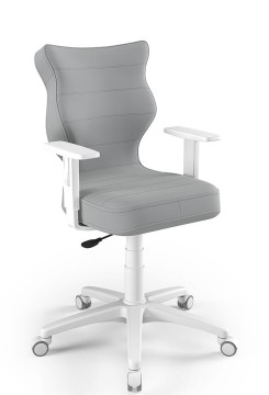 Drehstuhl Petit, für Körpergröße von 146 bis 176 cm – Grau