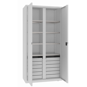 Lagerschrank mit Regalen und Schubladen MSW 210/5-30