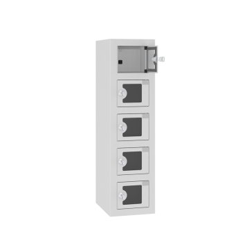 Stauschrank mit Plexiglastür und USB-Anschlüssen WSSv 05 p