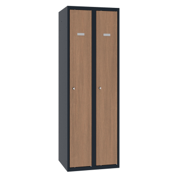 Metallspind mit Holzdekor-Türen Sum 320 W Nussbaum