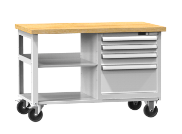 Fahrbare Werkbank mit Regalen und Schubladen PPS-3M