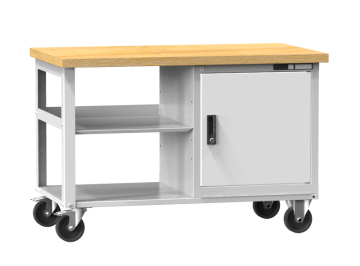 Mobile Werkbank mit Tür und Regalen PPS-2M
