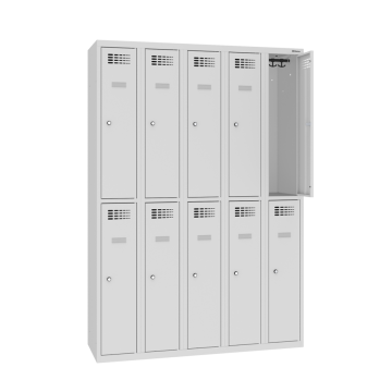 10-türiger Metall-Garderobenschrank mit kurzen Türen MSUS 2552