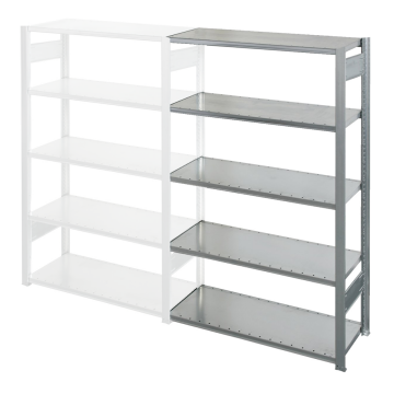 Zusätzliches verzinktes Regal 2100 x 1000 x 400 mm