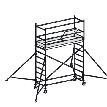 Fahrbares Aluminiumgerüst 7074/04