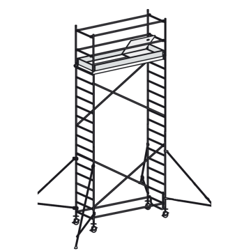 Fahrbares Aluminiumgerüst 7074/06