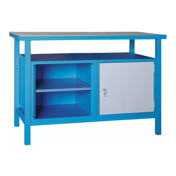 Werkstatt-Werktisch 1200 mit abschließbarem Schrank / verschiedene Farben