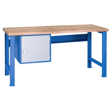 Werkstatt-Werktisch mit Schrank / verschiedene Breiten und Farben