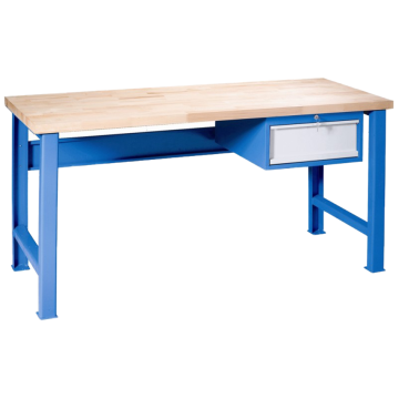 Werkstatt-Werktisch mit Schublade / verschiedene Breiten und Farben