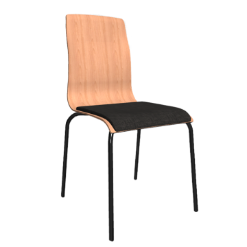 Holzstuhl mit gepolsterter Sitzfläche Lilly