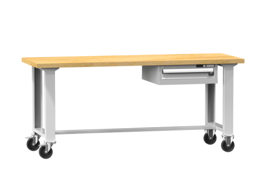 Fahrbare Werkbank mit Holzplatte und Schublade MPS2-720