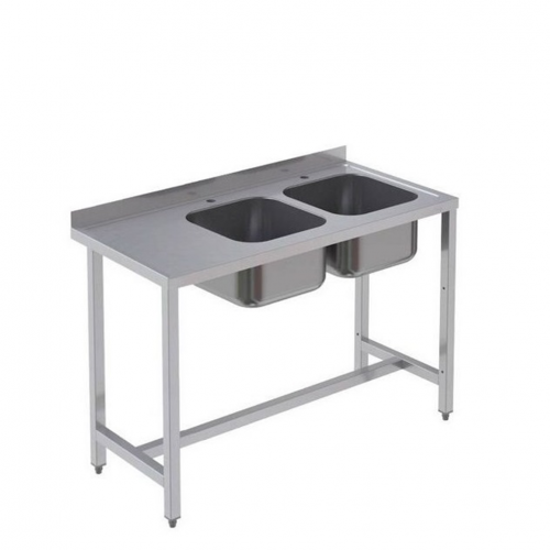 Tisch mit 2 Spülbecken GSTZ2-96