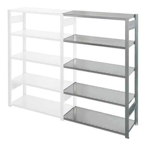 Zusätzliches verzinktes Regal 2100 x 1000 x 400 mm