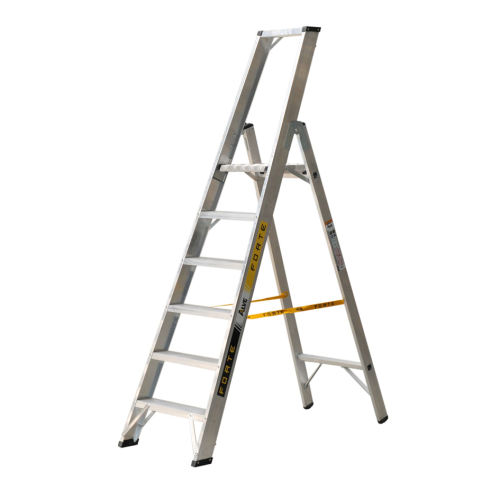 Einseitig begehbare 6-stufige Profi-Aluminium-Stufenstehleiter