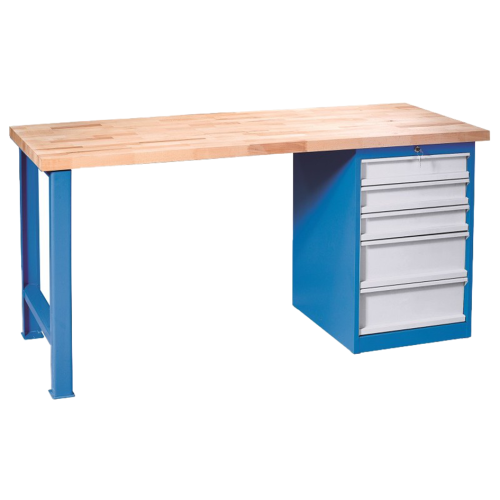 Werkstatt-Werktisch mit Schubladen / verschiedene Breiten und Farben