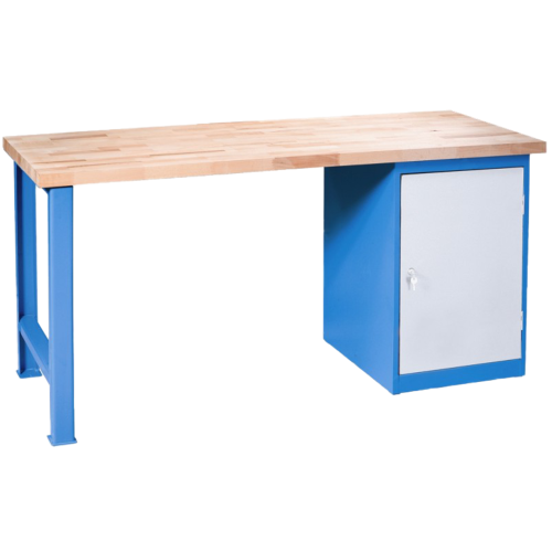 Werkstatt-Werktisch mit Schrank / verschiedene Breiten und Farben
