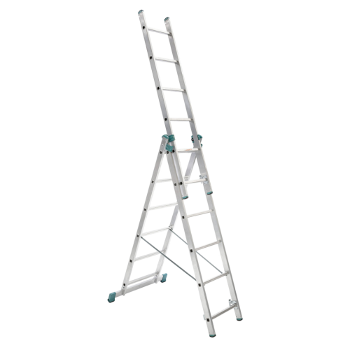 Dreiteilige Aluminium-Mehrzweckleiter 76xx – Typen von 3x6 bis 3x12